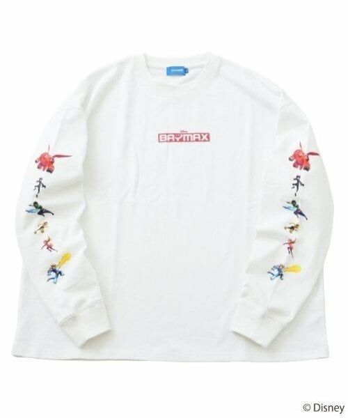 GLAZOS / グラソス Tシャツ | 【大人向けサイズあり】【DISNEY】BAYMAX / 袖プリント長袖Tシャツ | 詳細8