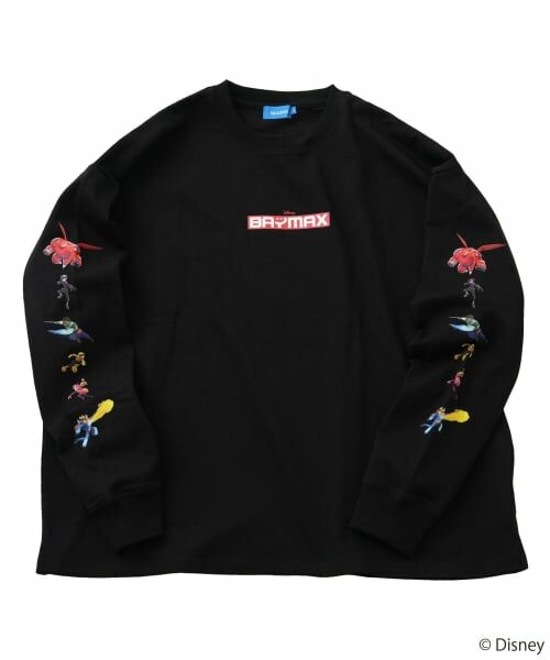 GLAZOS / グラソス Tシャツ | 【大人向けサイズあり】【DISNEY】BAYMAX / 袖プリント長袖Tシャツ | 詳細9