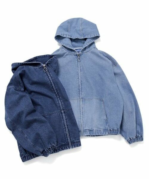 GLAZOS / グラソス ブルゾン | 【大人向けサイズあり】フードデニムジップアップジャケット | 詳細11