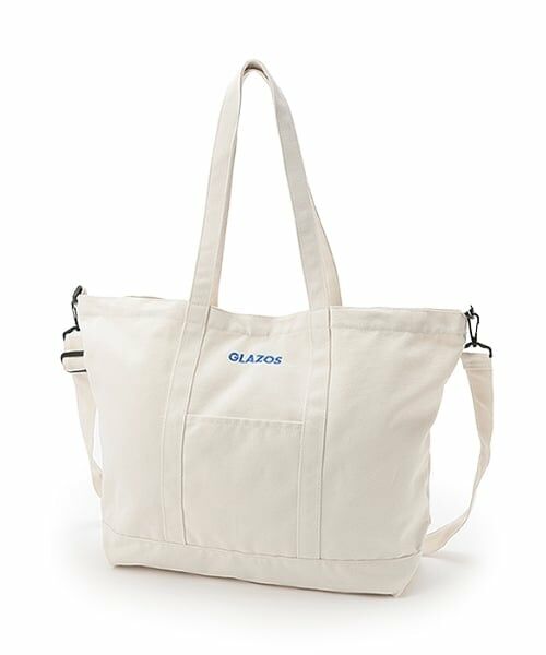 GLAZOS / グラソス トートバッグ | 【大人向けサイズあり】キャンバストートバッグ大（白）