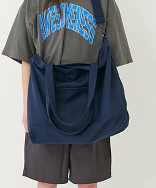 GLAZOS / グラソス トートバッグ | 【大人向けサイズあり】キャンバストートバッグ大（紺）