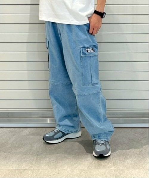 GLAZOS / グラソス その他パンツ | 【大人向けサイズあり】【FORGETNEVER】2WAYデニムパンツ_GLSW(ライト ブルー)