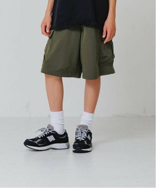 GLAZOS / グラソス ショート・ハーフ・半端丈パンツ | 【大人向けサイズあり】【Easycare】ポリストレッチ・カーゴショーツ（カーキ）