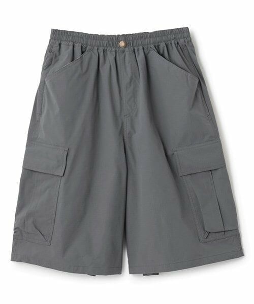 GLAZOS / グラソス ショート・ハーフ・半端丈パンツ | 【大人向けサイズあり】【Easycare】ポリリップ・ハーフカーゴパンツ（チャコール）