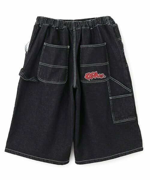 GLAZOS / グラソス ショート・ハーフ・半端丈パンツ | 【大人向けサイズあり】ダブルニーペインターバギーショーツ_GLSW | 詳細1