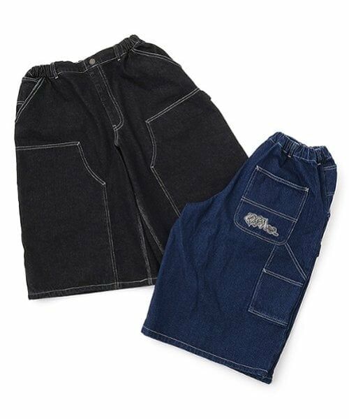 GLAZOS / グラソス ショート・ハーフ・半端丈パンツ | 【大人向けサイズあり】ダブルニーペインターバギーショーツ_GLSW | 詳細11