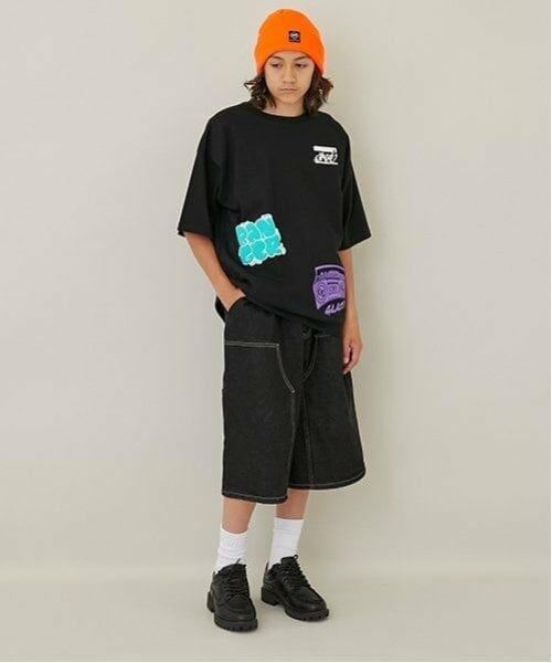 GLAZOS / グラソス ショート・ハーフ・半端丈パンツ | 【大人向けサイズあり】ダブルニーペインターバギーショーツ_GLSW | 詳細17