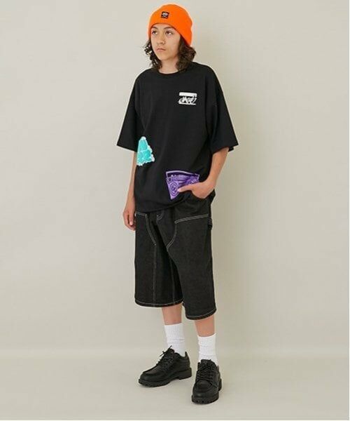 GLAZOS / グラソス ショート・ハーフ・半端丈パンツ | 【大人向けサイズあり】ダブルニーペインターバギーショーツ_GLSW | 詳細18