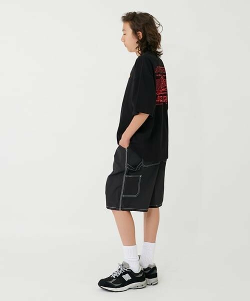 GLAZOS / グラソス ショート・ハーフ・半端丈パンツ | 【大人向けサイズあり】【撥水】ナイロンワッシャーペインターハーフパンツ | 詳細16