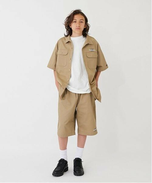 GLAZOS / グラソス ショート・ハーフ・半端丈パンツ | 【大人向けサイズあり】【FORGETNEVER】【セットアップ対応】T/Cツイルワークハーフパンツ_GLSW | 詳細14