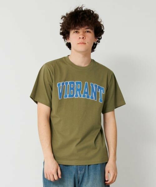 GLAZOS / グラソス Tシャツ | 【大人向けサイズあり】【プチプラ】フロントアーチロゴ半袖Tシャツ（カーキ）