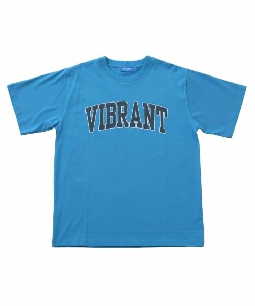 GLAZOS / グラソス Tシャツ | 【大人向けサイズあり】【プチプラ】フロントアーチロゴ半袖Tシャツ（ブルー）