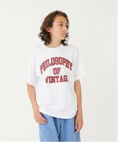GLAZOS / グラソス Tシャツ | 【大人向けサイズあり】【プチプラ】フロントカレッジロゴ半袖Tシャツ