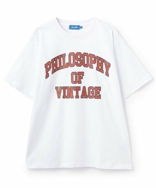 GLAZOS / グラソス Tシャツ | 【大人向けサイズあり】【プチプラ】フロントカレッジロゴ半袖Tシャツ | 詳細8