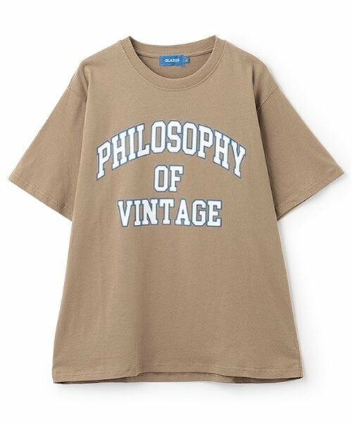 GLAZOS / グラソス Tシャツ | 【大人向けサイズあり】【プチプラ】フロントカレッジロゴ半袖Tシャツ | 詳細9