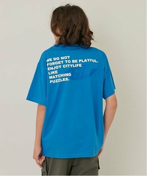 GLAZOS / グラソス Tシャツ | 【大人向けサイズあり】【プチプラ】バックプリント半袖Tシャツ（ブルー）