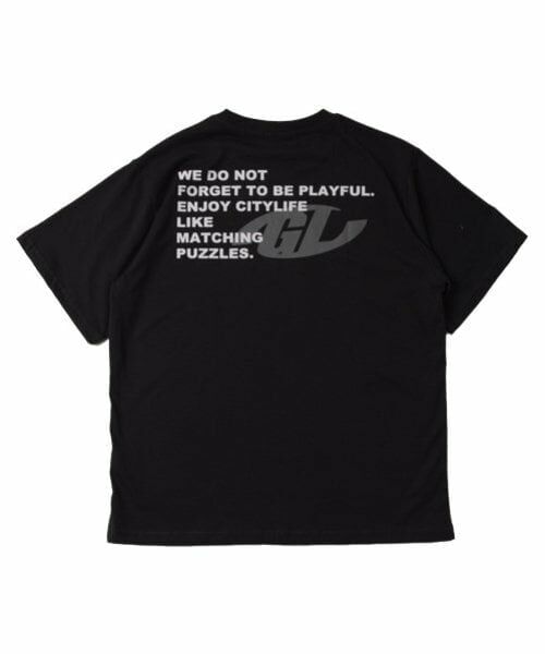 GLAZOS / グラソス Tシャツ | 【大人向けサイズあり】【プチプラ】バックプリント半袖Tシャツ（黒）