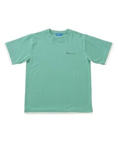GLAZOS / グラソス Tシャツ | 【大人向けサイズあり】ワンポイントロゴ裾レイヤード半袖Tシャツ