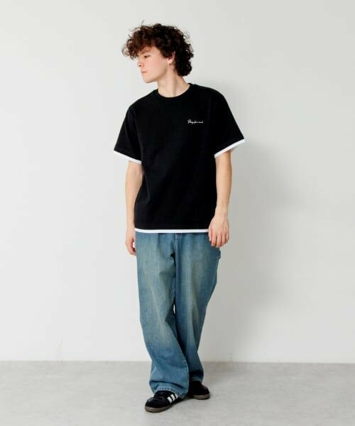 GLAZOS / グラソス Tシャツ | 【大人向けサイズあり】ワンポイントロゴ裾レイヤード半袖Tシャツ | 詳細1