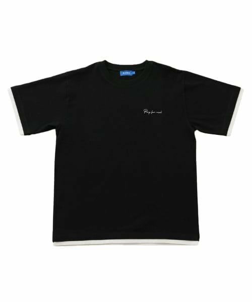 GLAZOS / グラソス Tシャツ | 【大人向けサイズあり】ワンポイントロゴ裾レイヤード半袖Tシャツ | 詳細13