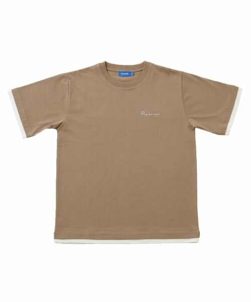 GLAZOS / グラソス Tシャツ | 【大人向けサイズあり】ワンポイントロゴ裾レイヤード半袖Tシャツ | 詳細14