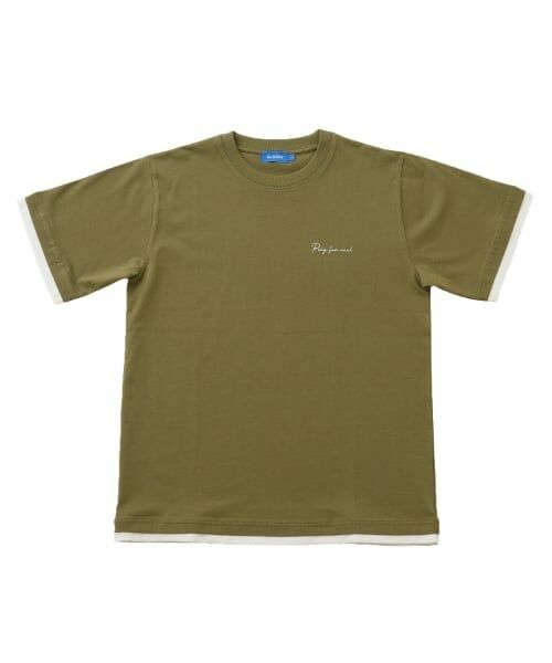 GLAZOS / グラソス Tシャツ | 【大人向けサイズあり】ワンポイントロゴ裾レイヤード半袖Tシャツ | 詳細16