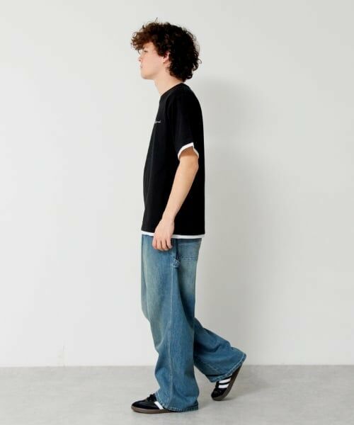GLAZOS / グラソス Tシャツ | 【大人向けサイズあり】ワンポイントロゴ裾レイヤード半袖Tシャツ | 詳細2
