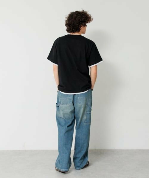 GLAZOS / グラソス Tシャツ | 【大人向けサイズあり】ワンポイントロゴ裾レイヤード半袖Tシャツ | 詳細3