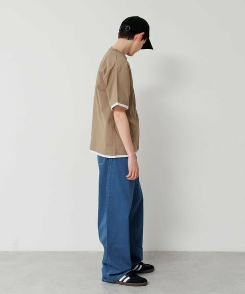 GLAZOS / グラソス Tシャツ | 【大人向けサイズあり】ワンポイントロゴ裾レイヤード半袖Tシャツ | 詳細5