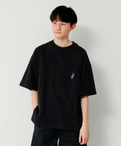 GLAZOS / グラソス Tシャツ | 【大人向けサイズあり】ポケット付きスケーター刺繍ビッグ半袖Tシャツ