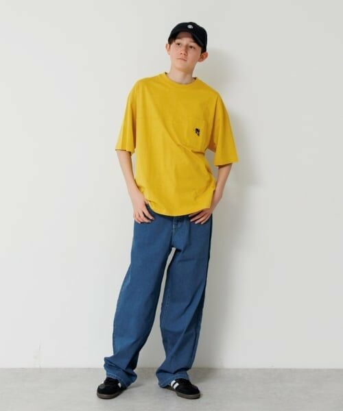 GLAZOS / グラソス Tシャツ | 【大人向けサイズあり】ポケット付きスケーター刺繍ビッグ半袖Tシャツ | 詳細1