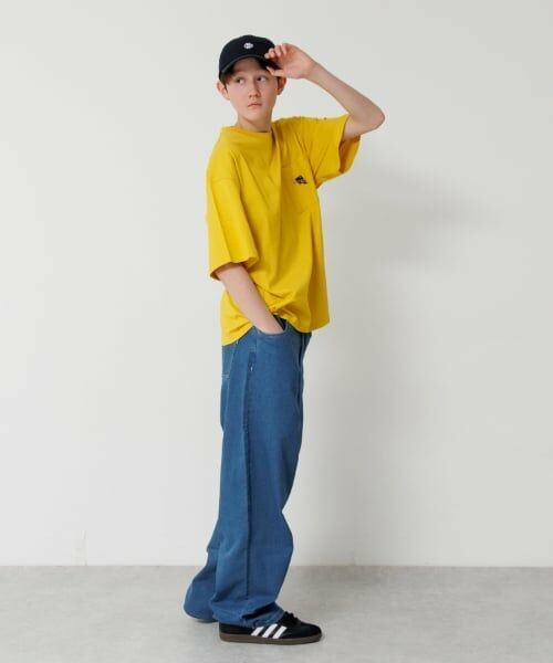 GLAZOS / グラソス Tシャツ | 【大人向けサイズあり】ポケット付きスケーター刺繍ビッグ半袖Tシャツ | 詳細2