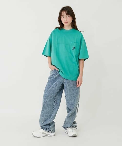 GLAZOS / グラソス Tシャツ | 【大人向けサイズあり】ポケット付きスケーター刺繍ビッグ半袖Tシャツ | 詳細20