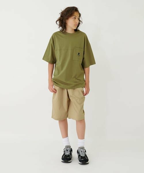 GLAZOS / グラソス Tシャツ | 【大人向けサイズあり】ポケット付きスケーター刺繍ビッグ半袖Tシャツ | 詳細22