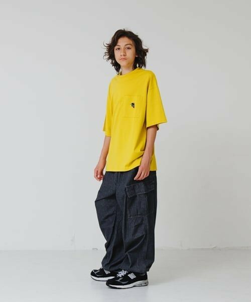 GLAZOS / グラソス Tシャツ | 【大人向けサイズあり】ポケット付きスケーター刺繍ビッグ半袖Tシャツ | 詳細24