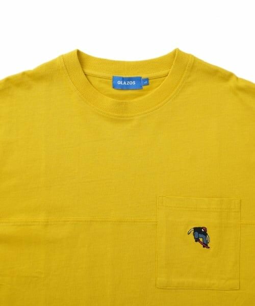 GLAZOS / グラソス Tシャツ | 【大人向けサイズあり】ポケット付きスケーター刺繍ビッグ半袖Tシャツ | 詳細7