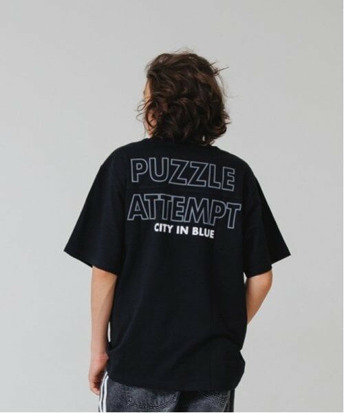 GLAZOS / グラソス Tシャツ | 【大人向けサイズあり】バックリフレクタープリント半袖Tシャツ（クロ）