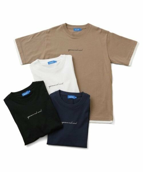 GLAZOS / グラソス Tシャツ | 【大人向けサイズあり】フロントロゴプリント裾レイヤード半袖Tシャツ | 詳細11