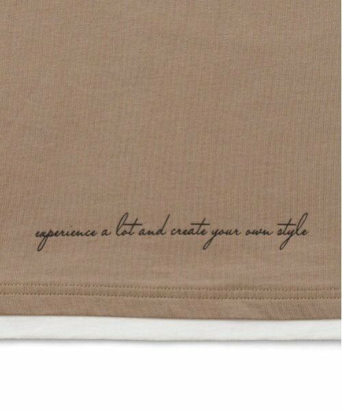 GLAZOS / グラソス Tシャツ | 【大人向けサイズあり】フロントロゴプリント裾レイヤード半袖Tシャツ | 詳細9