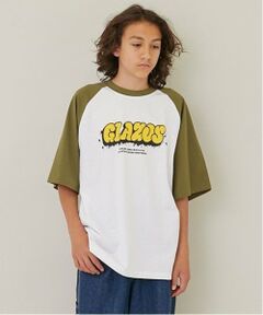 GLAZOS / グラソス Tシャツ | 【大人向けサイズあり】グラフィティプリントラグランスリーブビッグ半袖Tシャツ