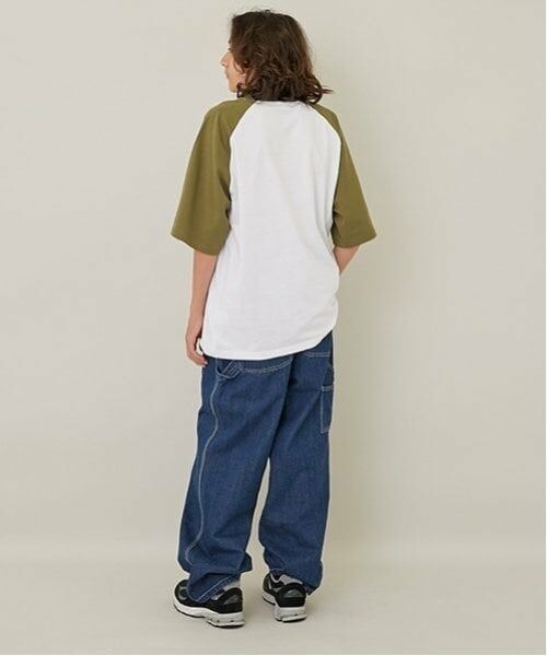 GLAZOS / グラソス Tシャツ | 【大人向けサイズあり】グラフィティプリントラグランスリーブビッグ半袖Tシャツ | 詳細14