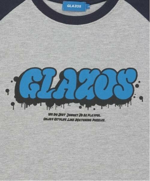 GLAZOS / グラソス Tシャツ | 【大人向けサイズあり】グラフィティプリントラグランスリーブビッグ半袖Tシャツ | 詳細3