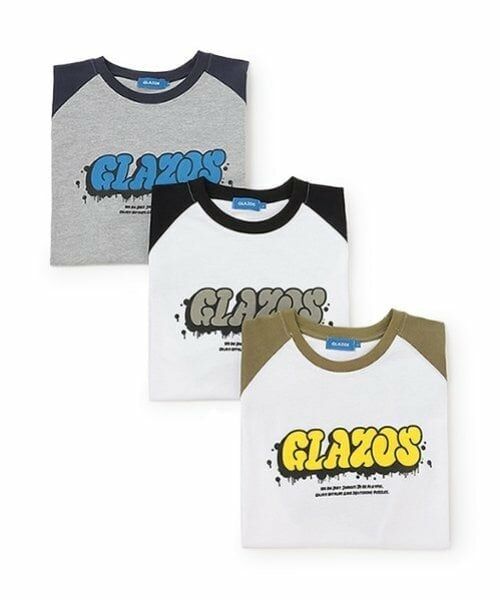 GLAZOS / グラソス Tシャツ | 【大人向けサイズあり】グラフィティプリントラグランスリーブビッグ半袖Tシャツ | 詳細7