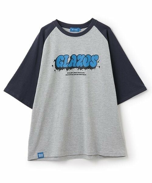 GLAZOS / グラソス Tシャツ | 【大人向けサイズあり】グラフィティプリントラグランスリーブビッグ半袖Tシャツ | 詳細8