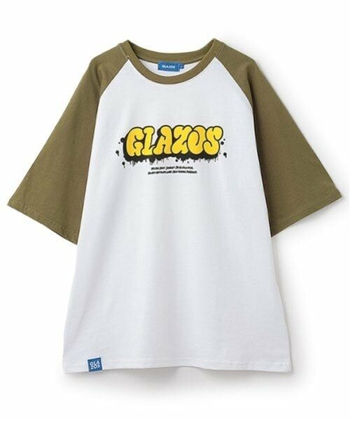 GLAZOS / グラソス Tシャツ | 【大人向けサイズあり】グラフィティプリントラグランスリーブビッグ半袖Tシャツ | 詳細9