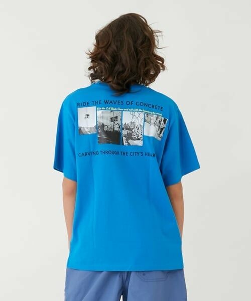 GLAZOS / グラソス Tシャツ | 【大人向けサイズあり】バックフォトプリント半袖Tシャツ（ブルー）
