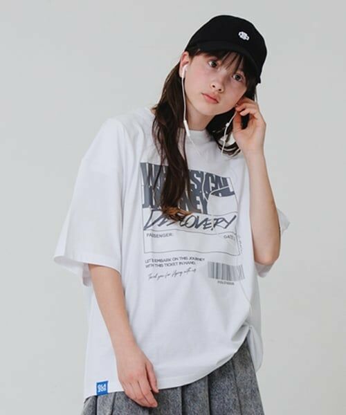 GLAZOS / グラソス Tシャツ | 【大人向けサイズあり】フロントリフレクタープリントビッグ半袖Tシャツ | 詳細18