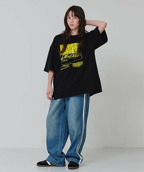 GLAZOS / グラソス Tシャツ | 【大人向けサイズあり】フロントリフレクタープリントビッグ半袖Tシャツ | 詳細20