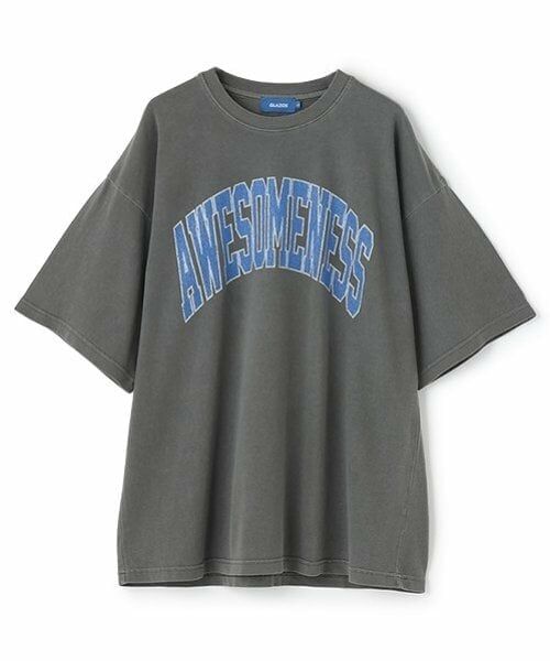 GLAZOS / グラソス Tシャツ | 【大人向けサイズあり】【ヘビーウェイト天竺】ピグメントカレッジロゴTシャツ | 詳細11