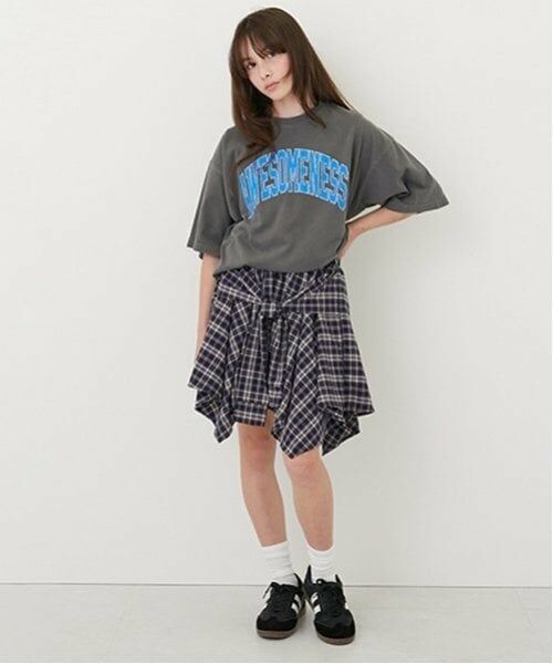 GLAZOS / グラソス Tシャツ | 【大人向けサイズあり】【ヘビーウェイト天竺】ピグメントカレッジロゴTシャツ | 詳細18